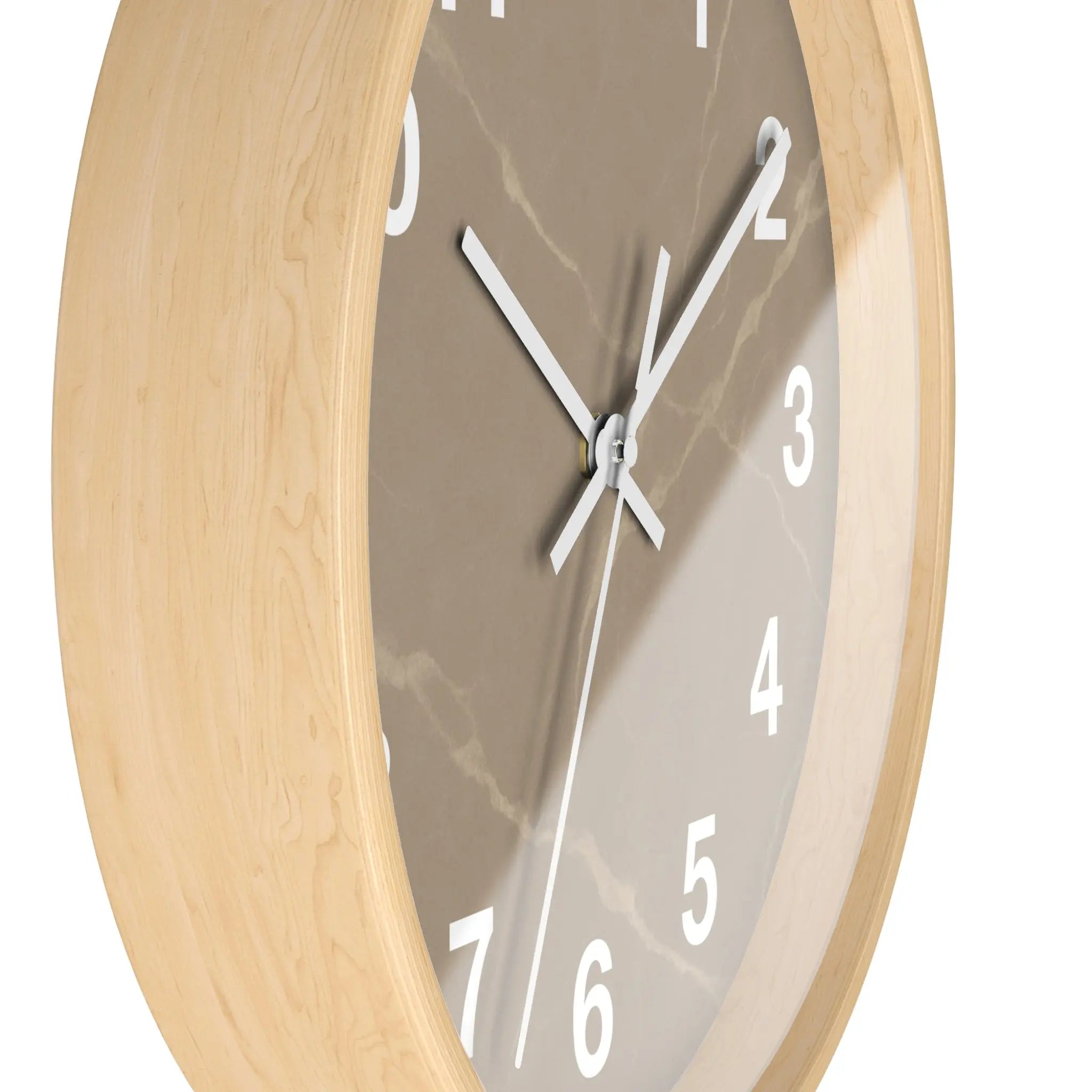 Taupe Marble Wall Clock Printify