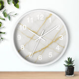 Gold Marble Wall Clock Printify