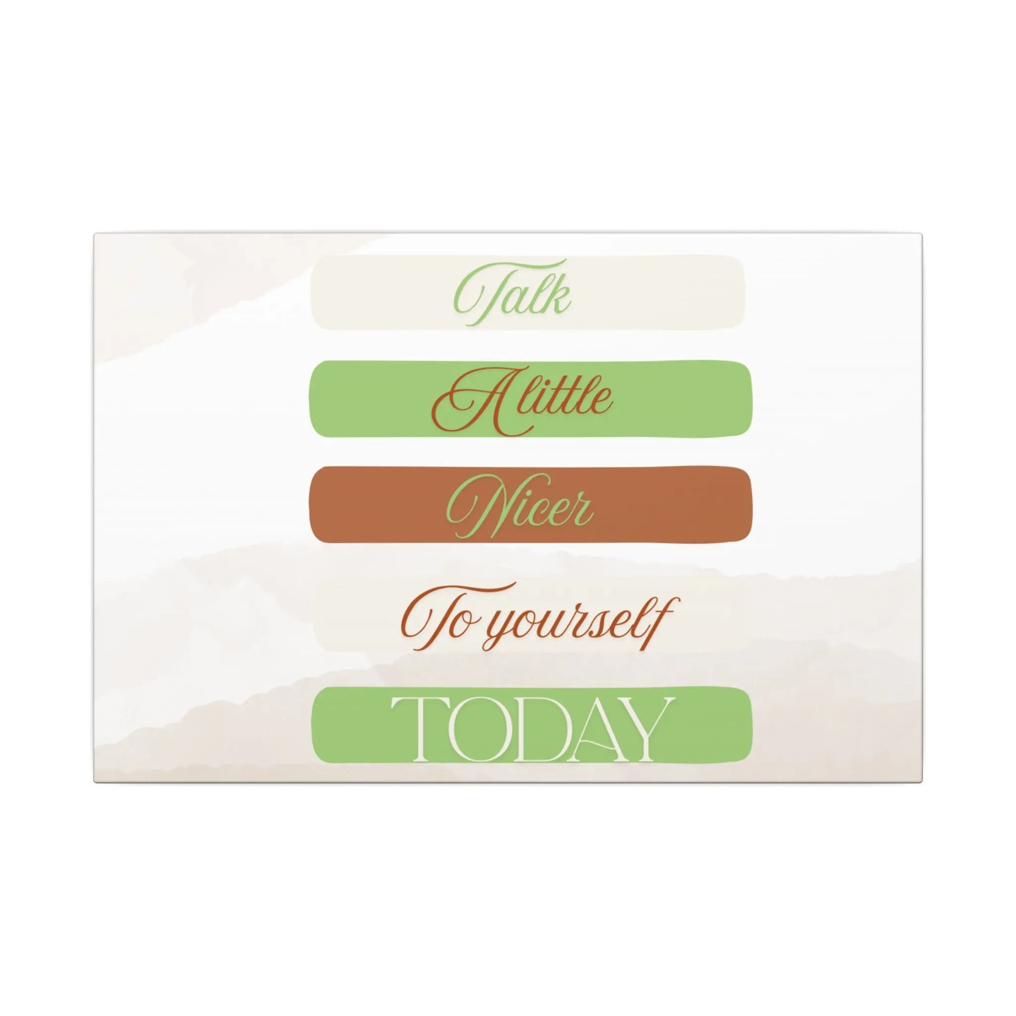 Self Talk Canvas Print Printify