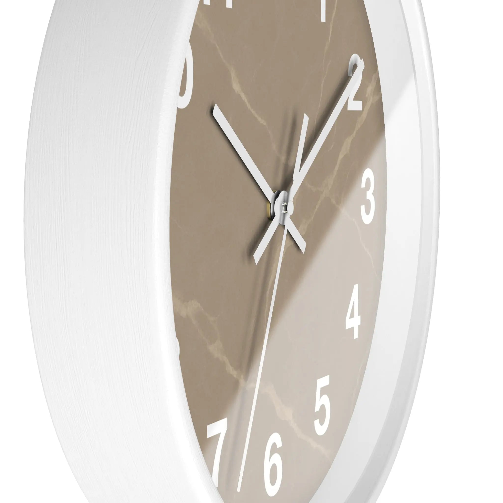 Taupe Marble Wall Clock Printify