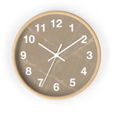 Taupe Marble Wall Clock Printify