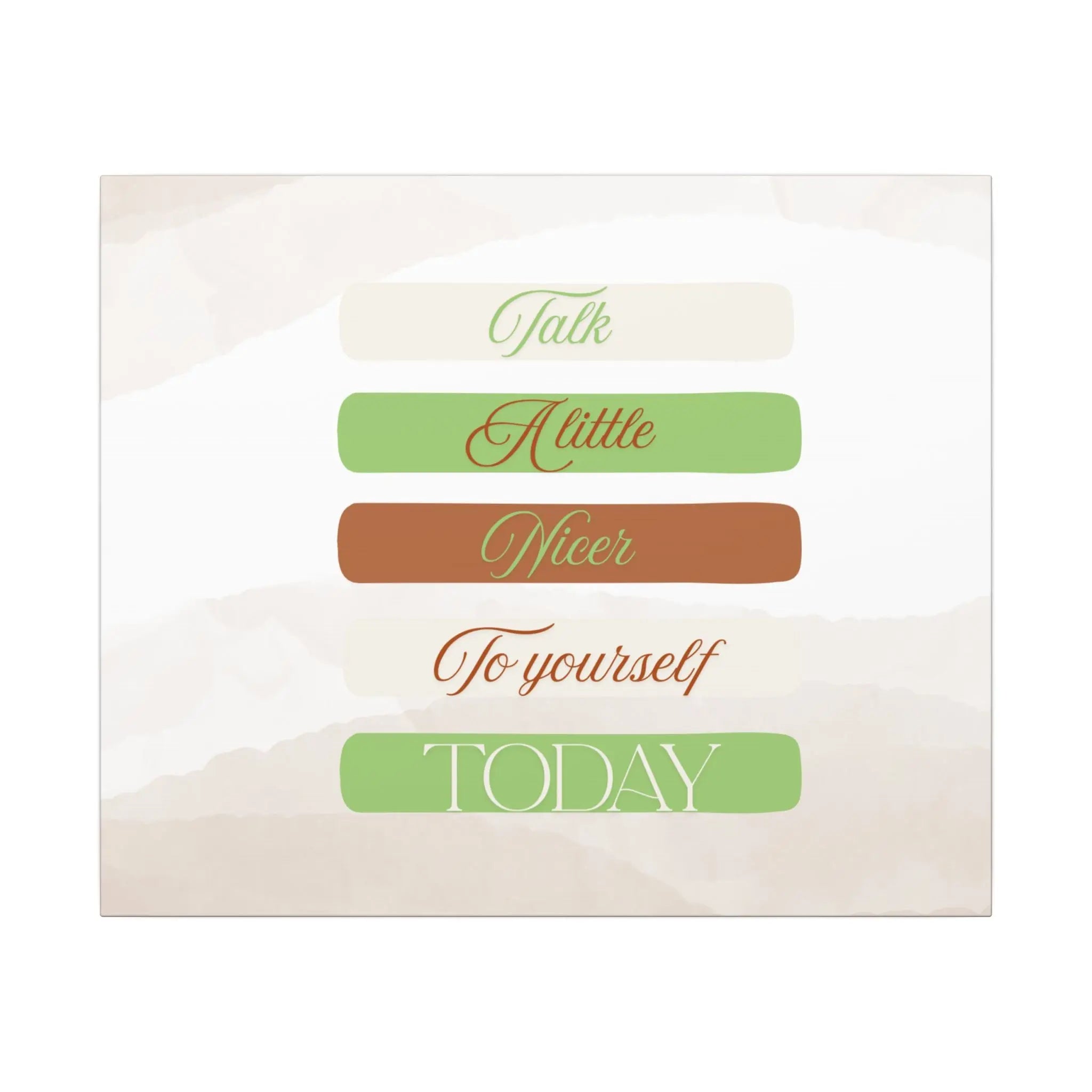 Self Talk Canvas Print Printify