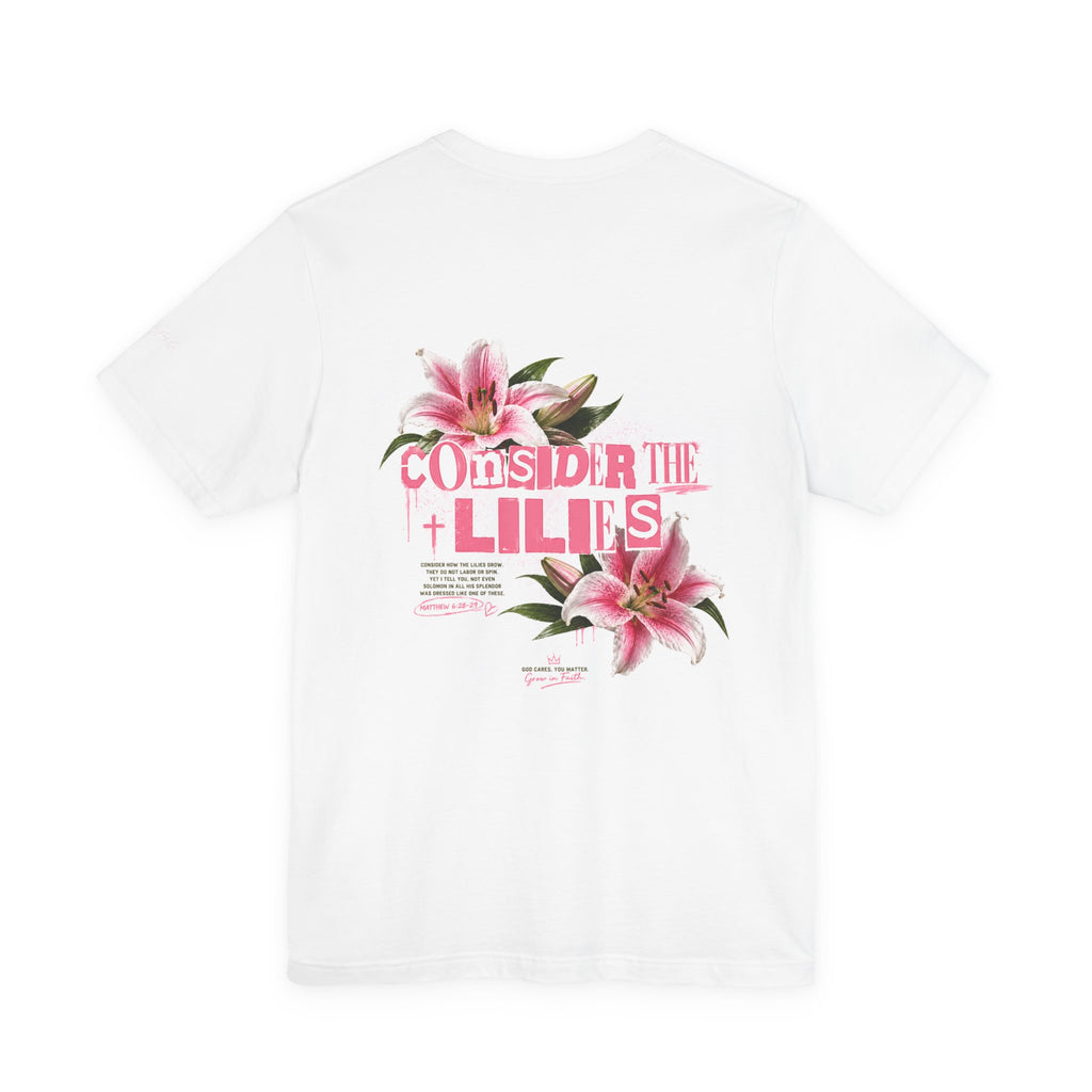Consider The Lilies Floral Tee — Pink Lily Shirt