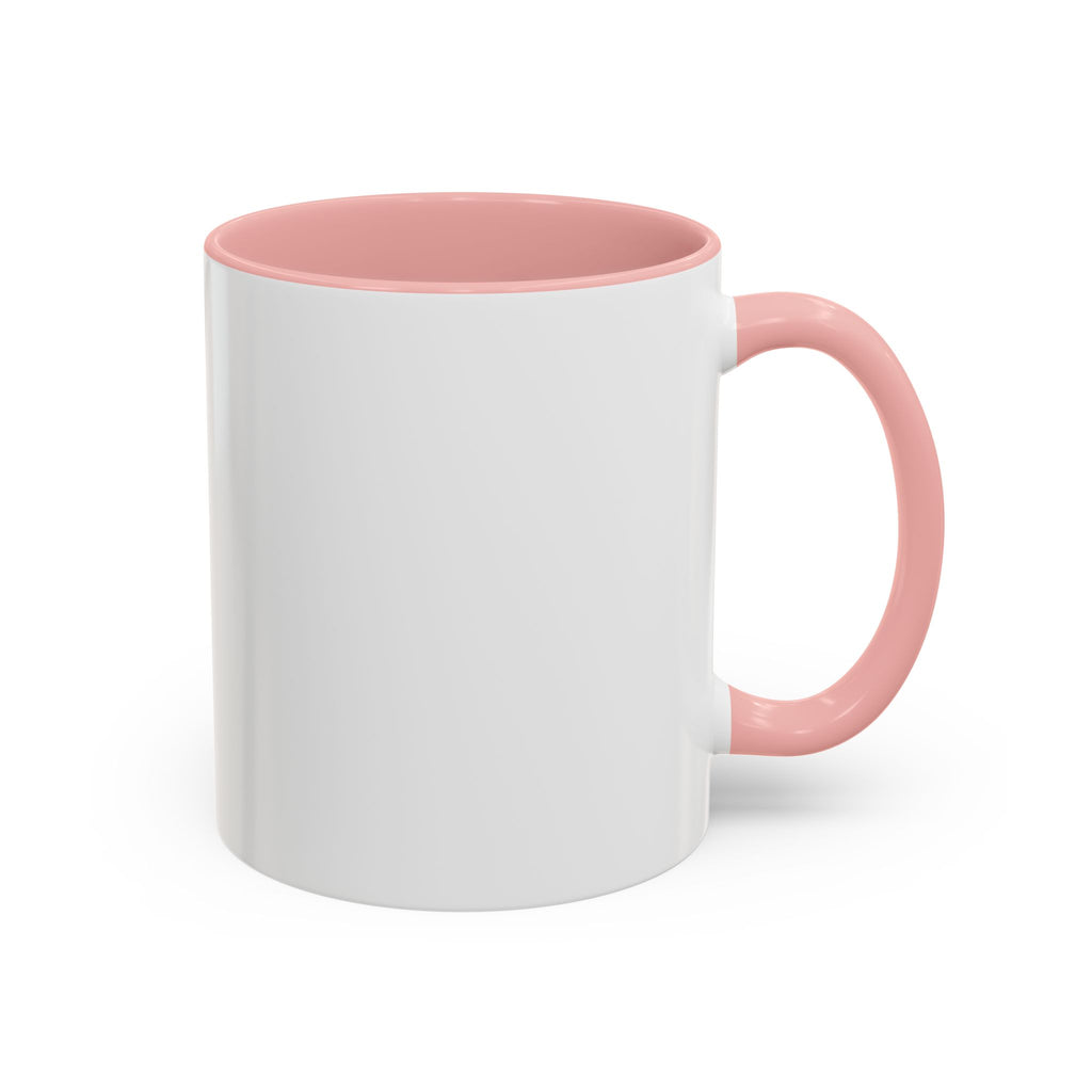Floral Accent Coffee Mug — Pink Interior (11/15oz)