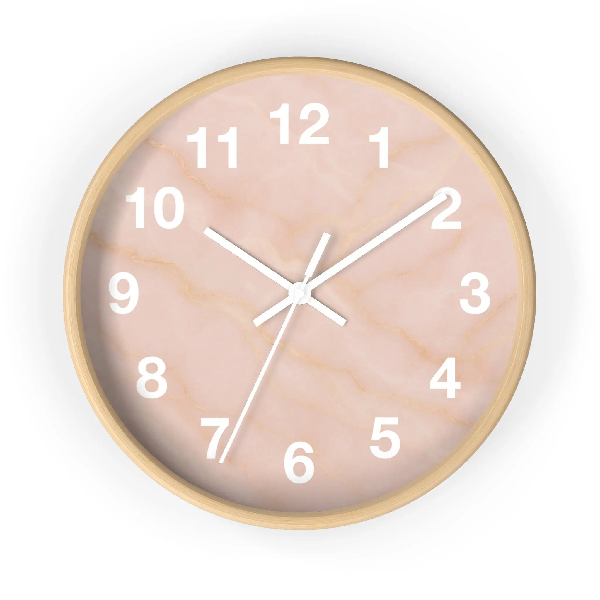 Pink Marble Wall Clock Printify