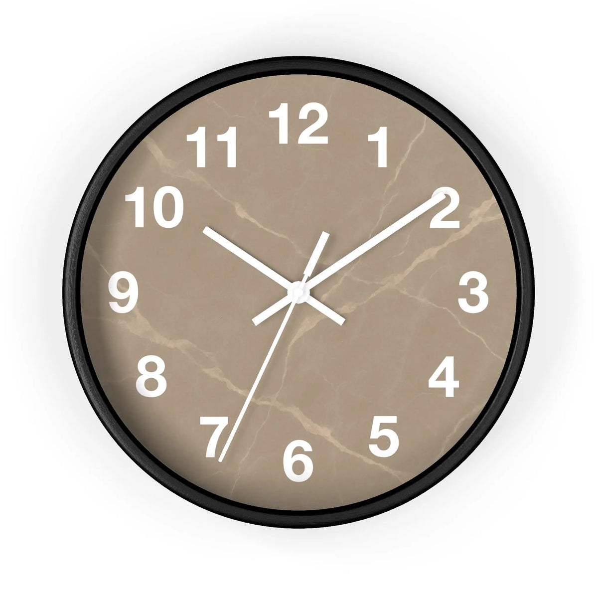 Taupe Marble Wall Clock Printify