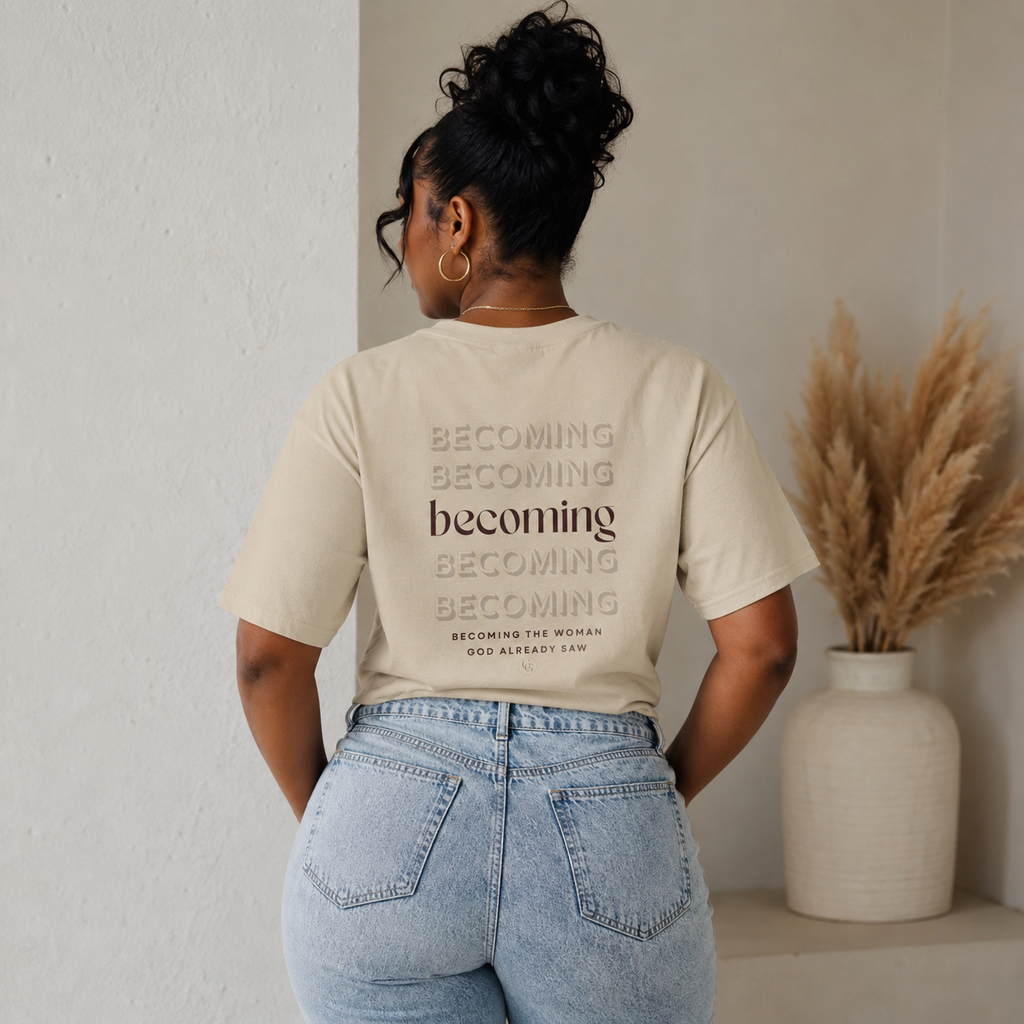 Becoming Graphic Tee — Minimalist Inspirational "Becoming" Shirt